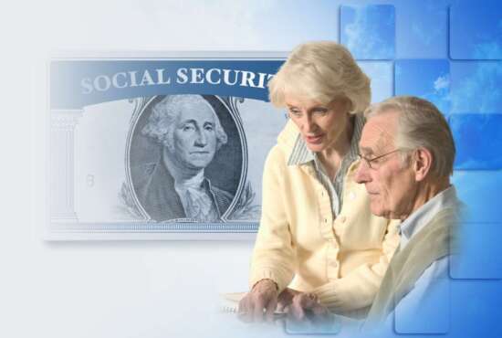 Elderly couple reviews Social Security information